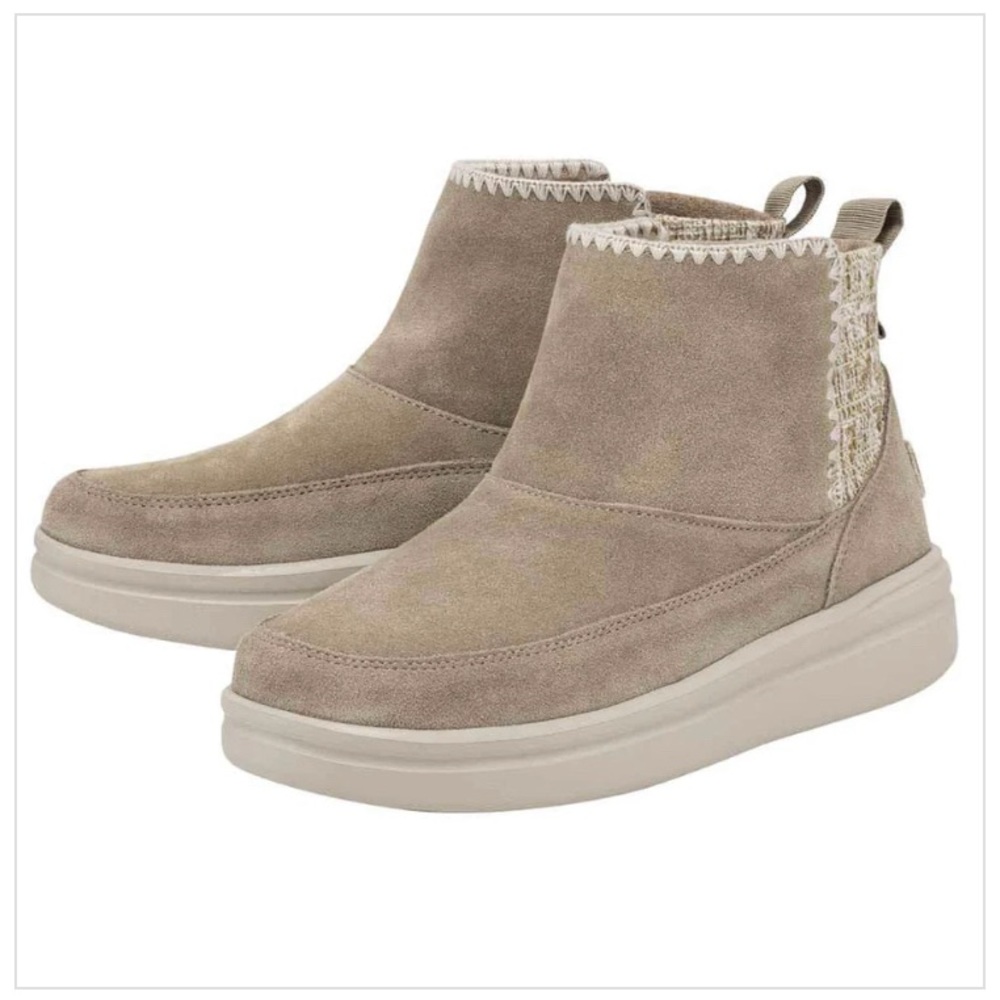 Hey Dude Mel Suede Sand Ankle Shoes